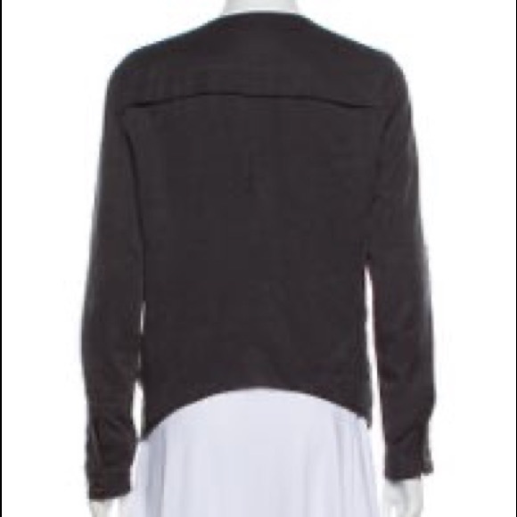 ASTR The Label Gray Collarless Moto Style Jacket - Picture 4 of 11